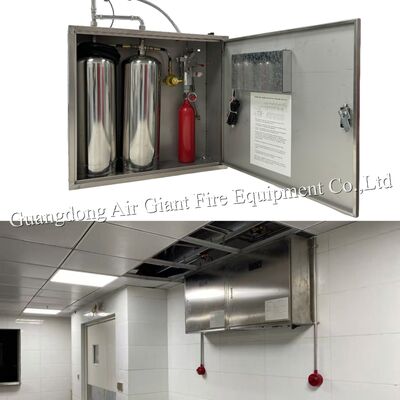 Качество  Double Bottles Commercial Kitchen Hood Fire Suppression System For Grease Ducts Фабрика