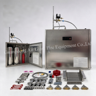 Single Bottle Kitchen Fire Suppression System for Grease Ducts with Multiple Startup Methods and Kitchen Hood Fire Extinguishing System